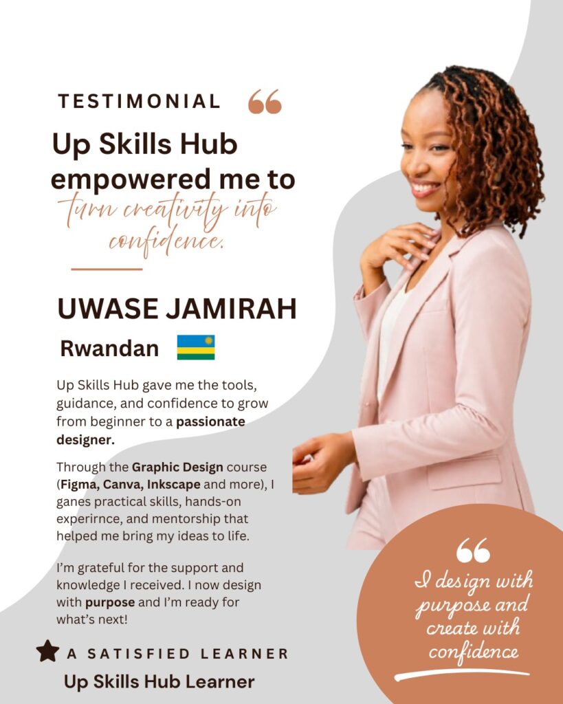 Testimony poster — Diane K., Digital Marketing Student